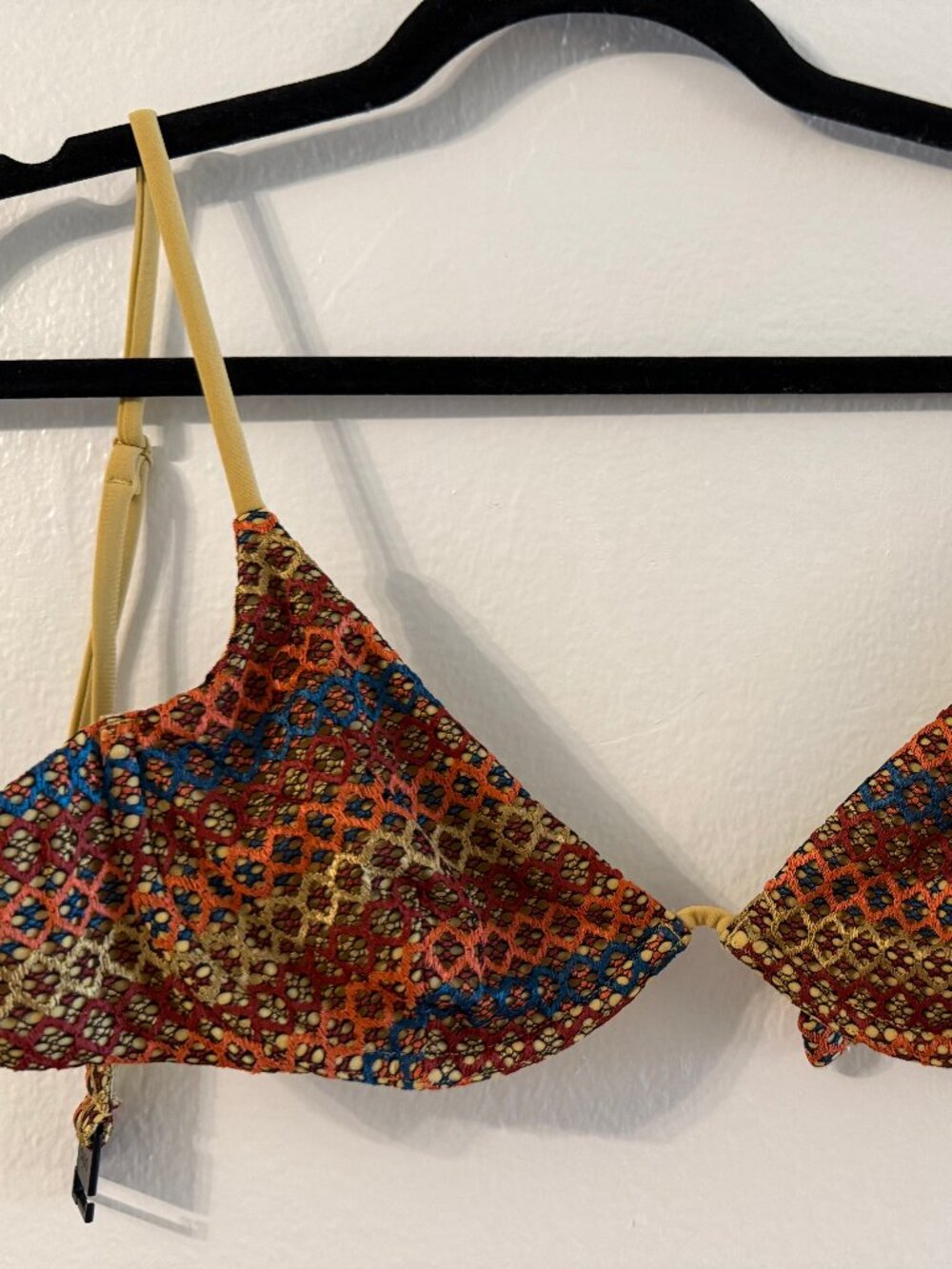 Onia crochet knitted gold Liana top M medium Kate bottom L large bathing suit